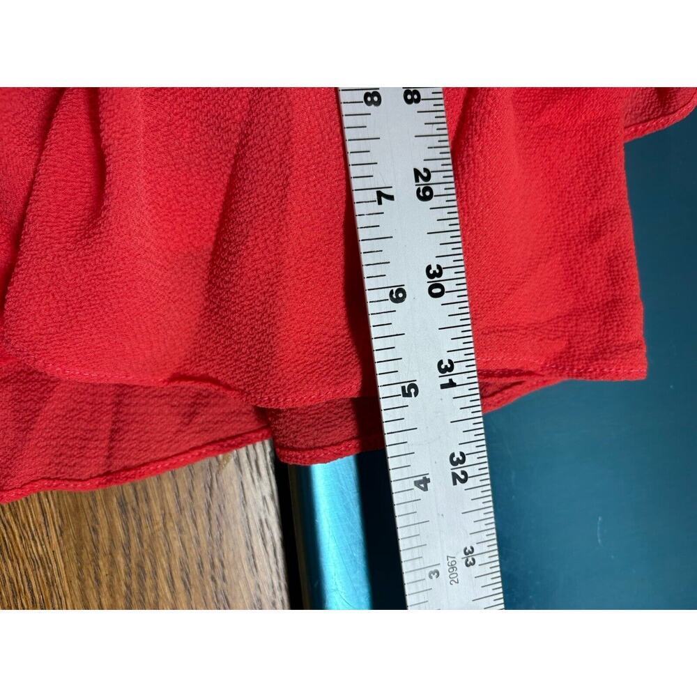 BCBG Dress Womens Size 4‎ Orange Teired Ruffle Asymmetrical Cocktail Mini New - Picture 10 of 15